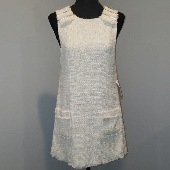 Zara | Dresses | Zara White Tweed Dress 
